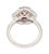 2.19 Carat Oval Cut Ruby and Baguette Diamond Halo Platinum Ballerina Ring For Sale In Miami - Image 6 of 8