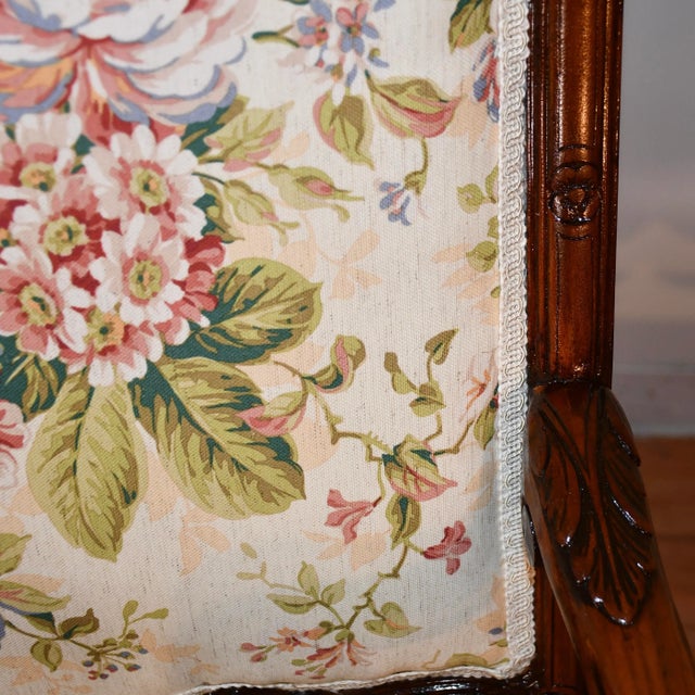 1900s Antique French Walnut Pair of Armchairs , Living Room Fireplace Chairs For Sale - Image 4 of 13