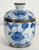 Chinoiserie Vintage Blue and White Floral Motif Porcelain Lidded Jar For Sale - Image 3 of 6