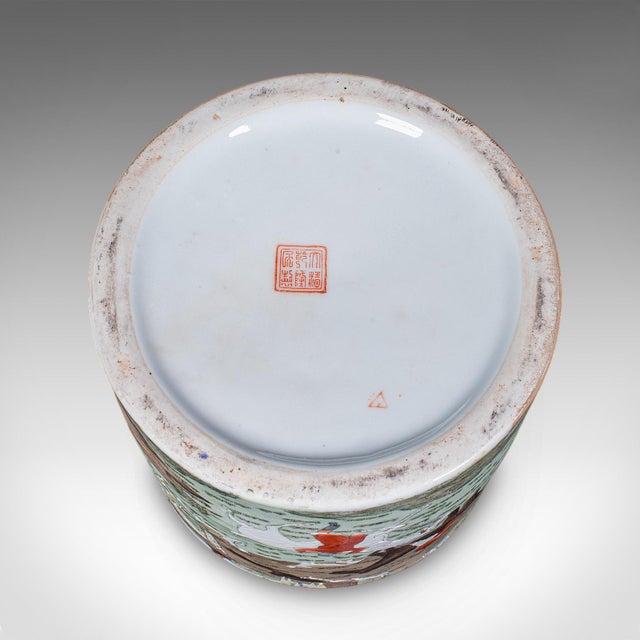 Pair of Vintage Huntsman Biscuit Barrels, Oriental, Ceramic, Kitchen Storage Jar For Sale - Image 12 of 12