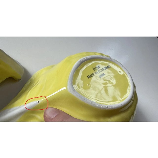 Set of 4 SECLA Portugal Yellow Cabbage Bowls – Ceramic Majolica Add a cheerful touch of vintage charm to your table with...