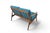 Wood 1960s Vintage Teak Framed Loveseat With Jewel Toned Cushions For Sale - Image 7 of 9
