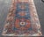 Antique Persian Kurdish Gallery Rug With Blue Field and Bold Geometric Medallion For Sale - Image 9 of 13