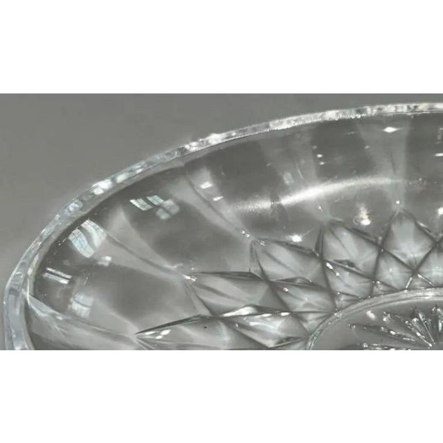 Transparent 1980s Val Saint Lambert Belgian Crystal "Imperial" Centerpiece Bowl For Sale - Image 8 of 10