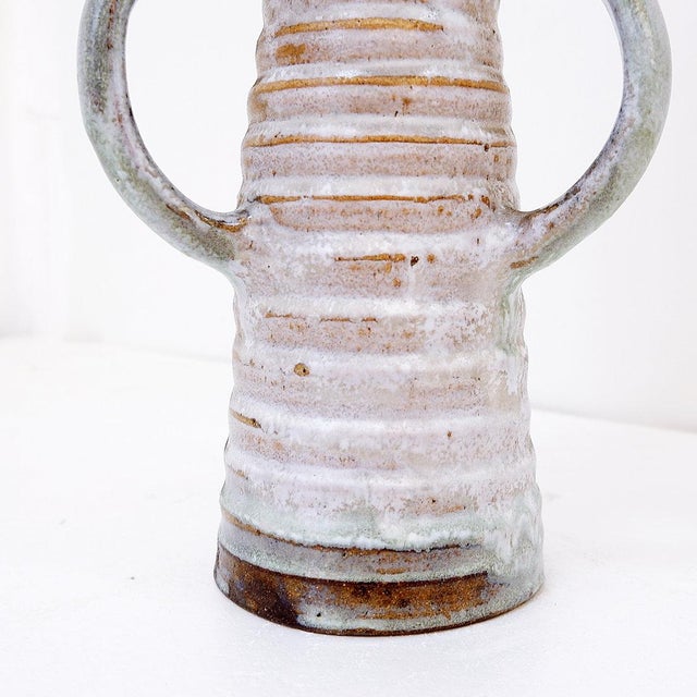 Three-Light Candlestick in Glazed Ceramic by Jacques Pouchain For Sale - Image 6 of 14