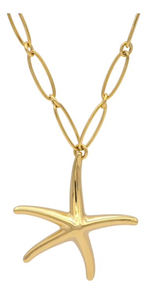 Tiffany & Co. Elsa Peretti Vintage Starfish Pendant Necklace in 18k Yellow Gold