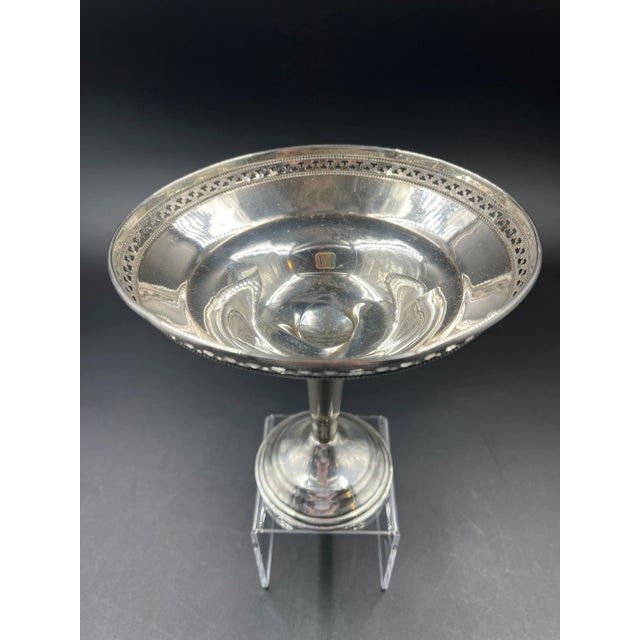 Art Nouveau Antique Sterling Silver Compote For Sale - Image 3 of 12