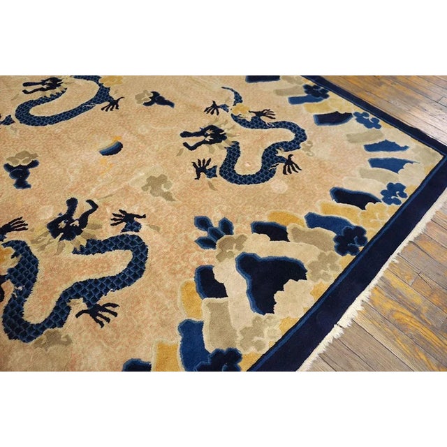 1980s Vintage 1980s Chinese Peking Dragon Carpet For Sale - Image 5 of 5