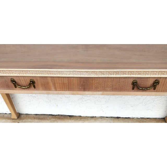 Italian Neoclassical Console Table Lion Heads Greek Key Vintage For Sale - Image 13 of 14