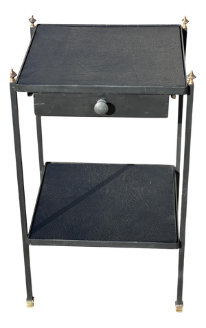 French Side Table or Bedside Table in the style of Jacques Adnet, 1950s