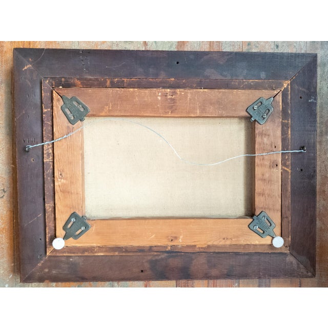 19th Century American Oil Painting Study of Apples on a Branch in Walnut Frame For Sale - Image 13 of 14