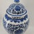 1970s Vintage Large Hand-Painted Chinoiserie Blue & White Lotus Temple Porcelain Jar With Lid For Sale - Image 5 of 18