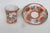 Tame and Nakamura Japan 2pc Set Chocolate Cup and Saucer Pair Hand Painted For Sale - Image 4 of 11