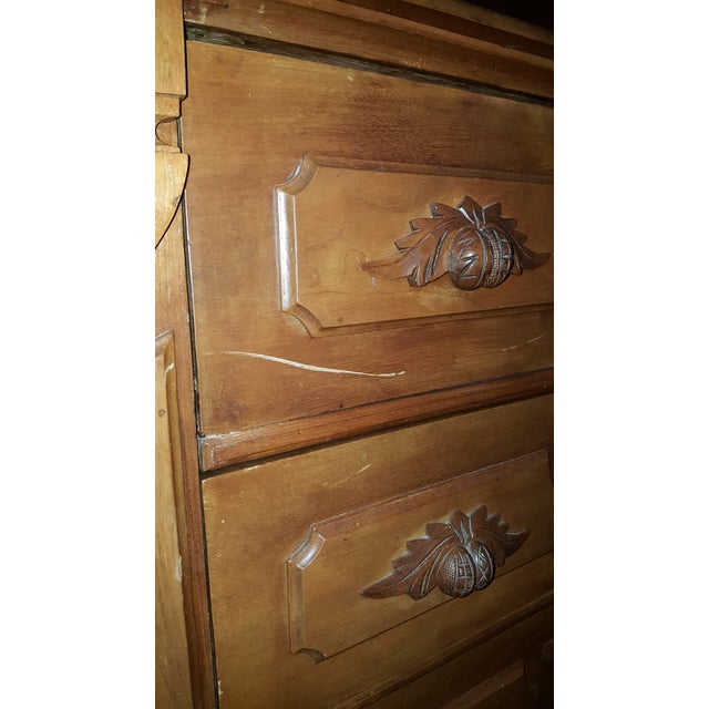 Late 19th Century Victorian Wishbone Mirror Dresser With Carved Fruit Pulls For Sale In Seattle - Image 6 of 7