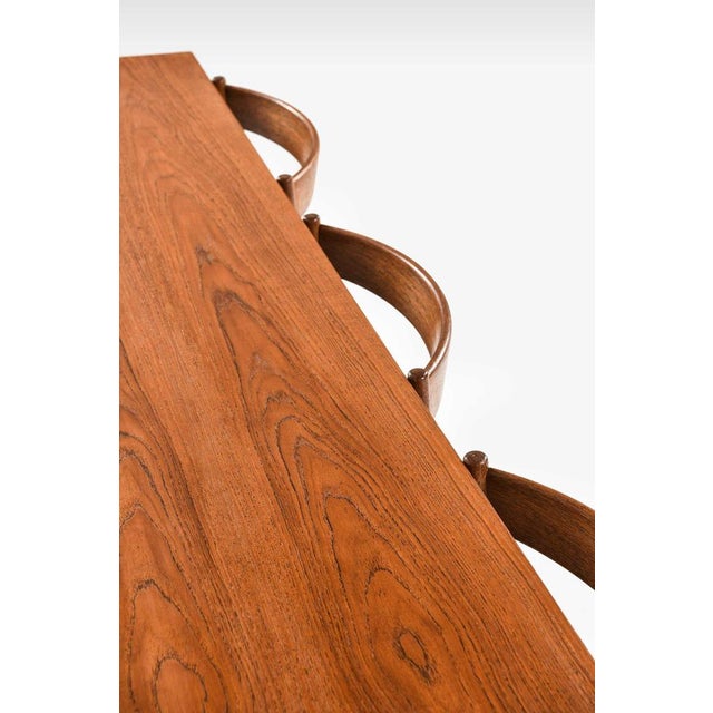 Wood Teak and Cane Dining Table and Chairs by Nanna Ditzel for Poul Kolds, 1950s, Set of 7 For Sale - Image 7 of 13