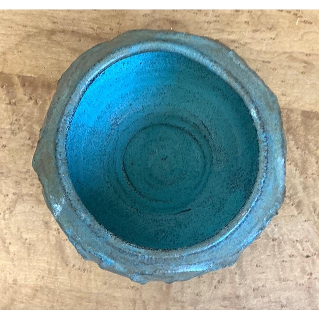 Vintage Lily Pad Motif Ceramic Bowl For Sale - Image 15 of 17