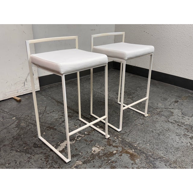 Modern LumiSource Fuji Counter Stools, Pair For Sale - Image 3 of 12
