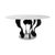Enigma Round Dining Table in Powder-Coated Aluminum & Glass Top by Altreforme For Sale - Image 6 of 7