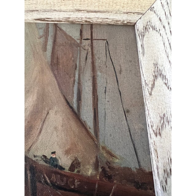 Coastal Oil Painting Signed 1959 For Sale - Image 15 of 16