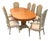 Vintage Hollywood Regency Satinwood Extension Dining Table and 8 Cane-Back Chairs For Sale