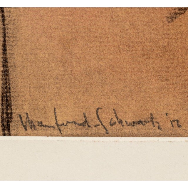 Manfred Schwartz the Trapezist Pastel, 1953 For Sale - Image 4 of 5