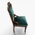 Late 19th Century Antique 1880s Eastlake Chairs • Carved Victorian Pair • Green Velvet Upholstery For Sale - Image 5 of 12