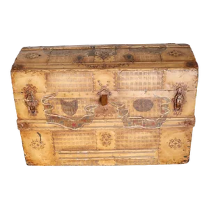 1960s Paint Decorated Steamer Trunk