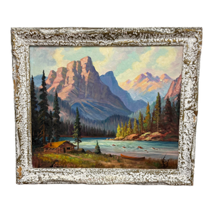 Harry Leonard Lopp Kintla Lake Oil Painting, Vintage