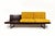 Modular sofa manufactured by Interier Praha in Czechoslovakia during the 1960s–1970s. The piece features a mahogany...