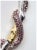 Cleopatra Style Necklace 20 Carat Red Garnet Blue Topaz Sterling Silver Gold Double Snake Branch For Sale - Image 4 of 12