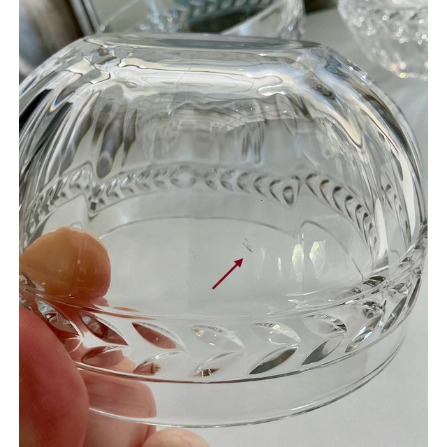 Mid 20th Century Discontinued Villeroy & Boch Miss Desiree Pressed Crystal Bowls — Set of Six For Sale - Image 10 of 14