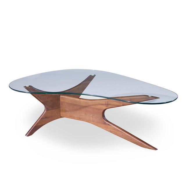 Mid-Century Modern Adrian Pearsall for Craft Associates Mid Century Walnut Jacks Coffee Table For Sale - Image 3 of 9