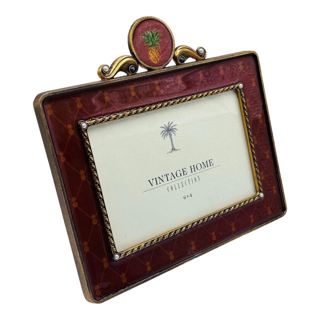 1990s Pineapple Motif Picture Frame - 4x6 For Sale