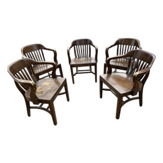 Antique Walnut Court Lawyers Desk Chairs Need Restoring Good Bones For Sale