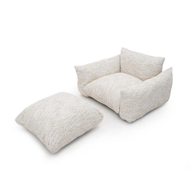 Mid-Century Modern Set of Marenco Chair with Pouf by Mario Marenco for Arflex, 1970s For Sale - Image 3 of 15