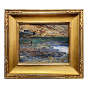 Howard Russell Butler -Bather at Bald Head Cliff, Maine-Oil Painting C.1905