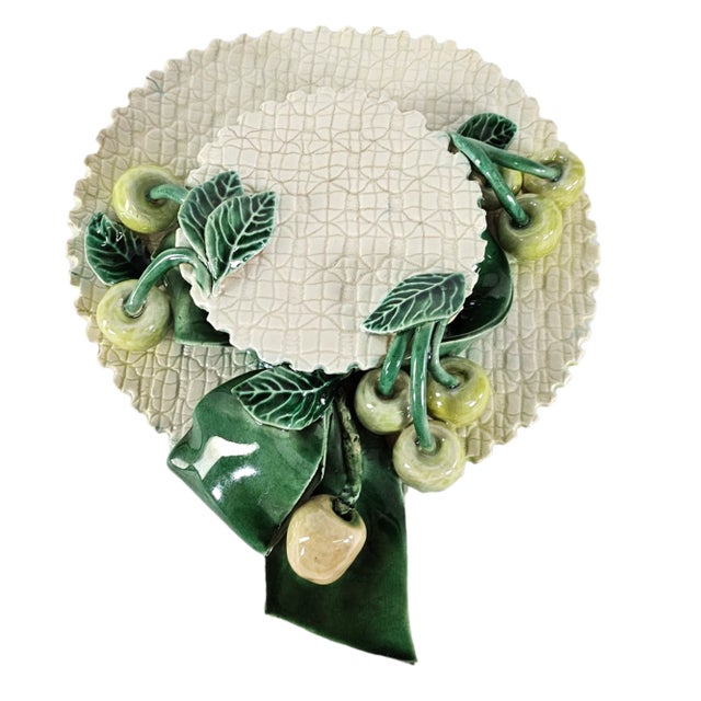 Farmhouse McCall Green Yellow Ceramic Fruits Wall Pocket Décor For Sale - Image 3 of 7