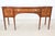 Stunning inlaid mahogany and satinwood sideboard buffet by Orinoco Furniture Co., Columbus, Indiana. Features a flame...