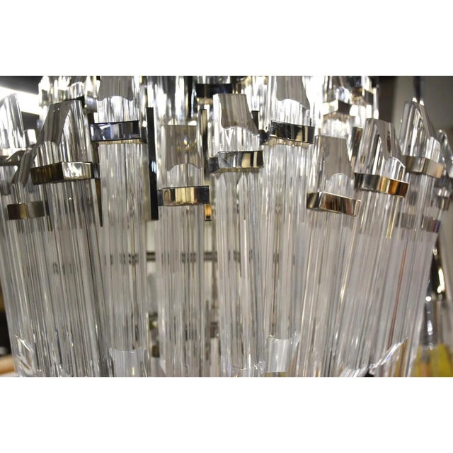 Contemporary Waterfall Chandelier in Nickel by Visual Comfort For Sale - Image 3 of 6