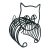 1950's Vintage Wire Figural Black Cat Magazine Holder For Sale