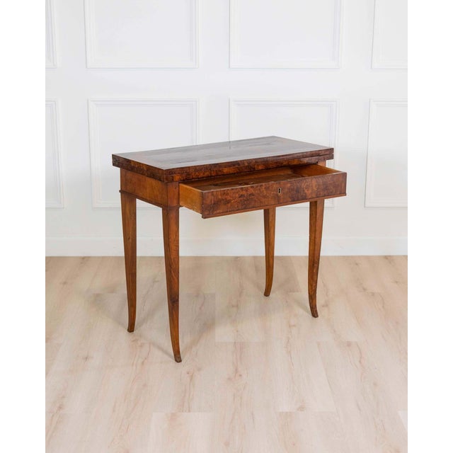 Directoire 1800 Walnut Burl Gaming Table For Sale - Image 10 of 12