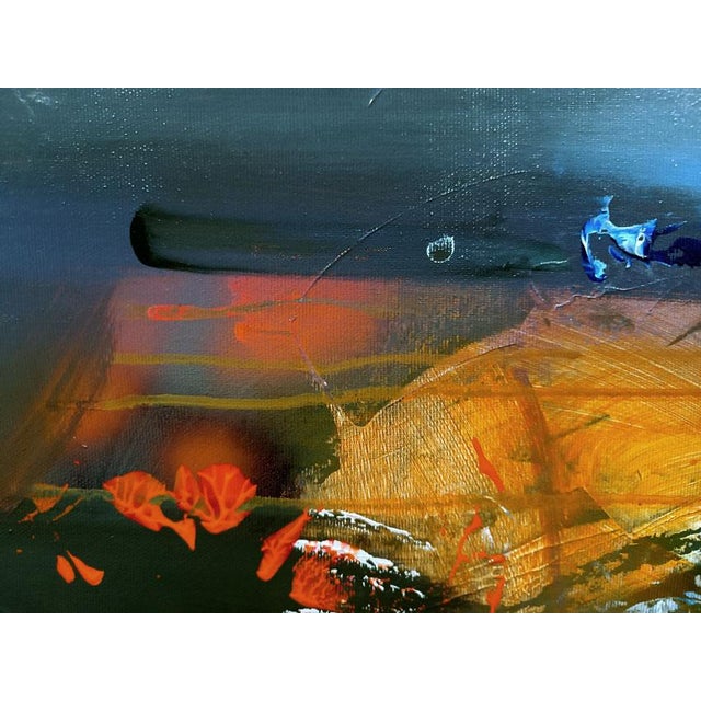 Early 21st Century Ovidiu Kloska, Its Raining in a Garden Full of Butterflies, Acrylic on Canvas For Sale - Image 5 of 11