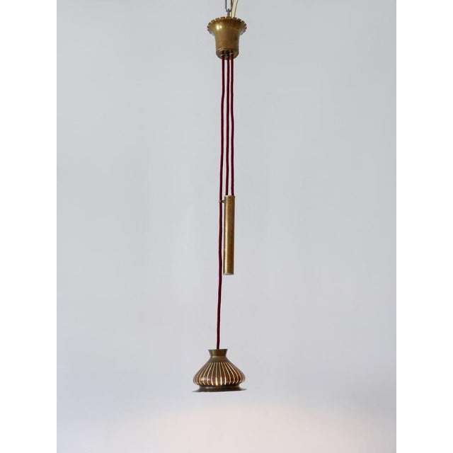 Mid-Century Modern Counterweight Brass Pendant Lamp, Germany, 1950s For Sale - Image 11 of 18