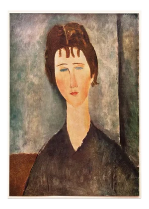 1950s After Modigliani, "Young Girl With Brown Hair" First Edition Full-Color Print
