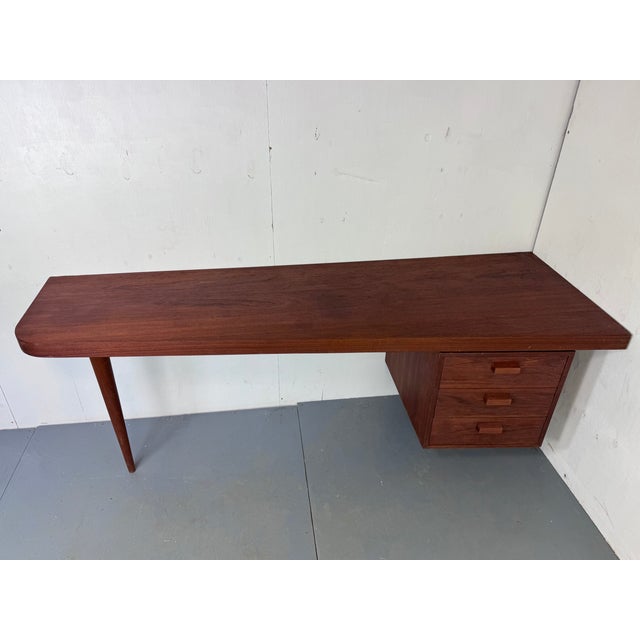 Mid-Century Modernist Danish Teak Desk by George Nakashima, 1950s For Sale - Image 10 of 15
