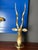 Art Deco style solid cast brass African kudu / antelope sculpture.