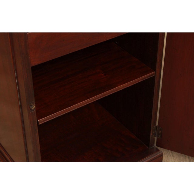 Wood Georgian Style 1940's Custom Mahogany Silver Chest Cabinet For Sale - Image 7 of 12