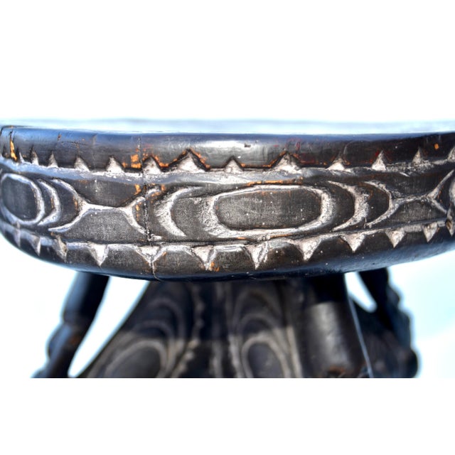 Sepik River Crocodile Orators Stool Papua New Guinea 1950s For Sale - Image 10 of 11