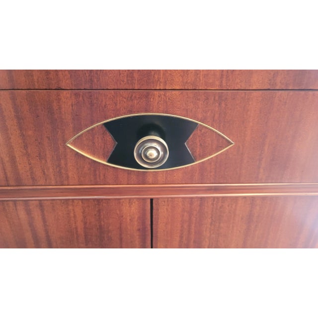 Antique Art Deco 1936 Hamilton Optician Medical Cabinet American Mahogany( Cocktail Bar) For Sale - Image 13 of 14