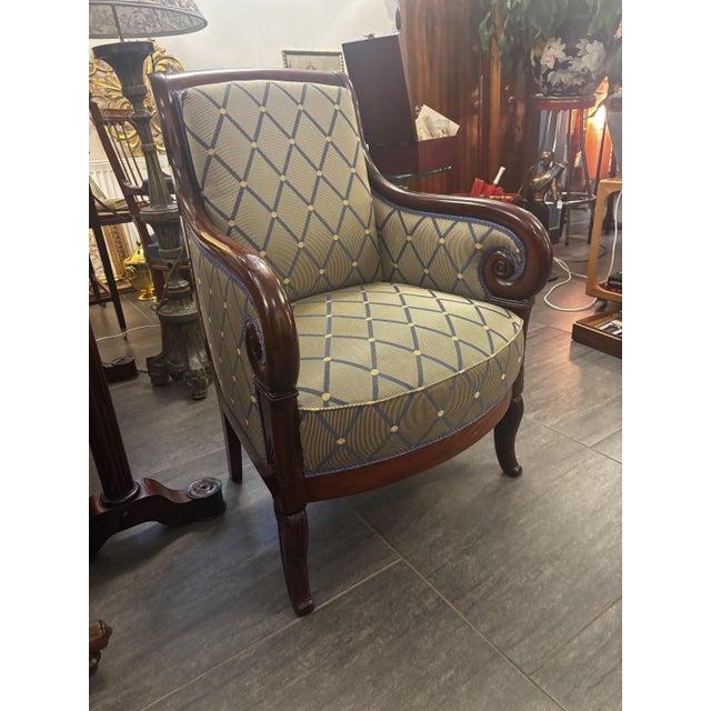 Brown French Biedermeier Armchair, 1830 For Sale - Image 8 of 10